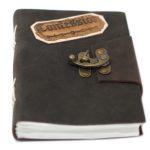 Handmade Leather, Black Confessions with Lock Notebook (7x5")