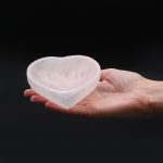Mystic Natural Selenite Heart shaped Bowl - 10cm