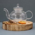 Glass Infuser Teapot - Round Pearl - 800m