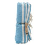 Luxury Cotton Pareo Throw - 100x180 cm - Sky Blue