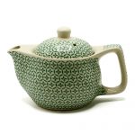 Lovely Small Herbal Teapot - Green Mosaic Design