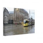 Manchester #001, Tram in the rain, 2023, Canvas 20x30 cm / 8x12″