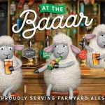 At The Baaaar, Sheep- Metal Advertising Wall Sign, four sizes.