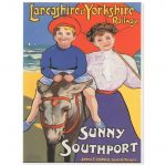 Lancashire & Yorkshire Railway, Sunny Southport, Fine Art Poster 45x60 cm / 18x24″