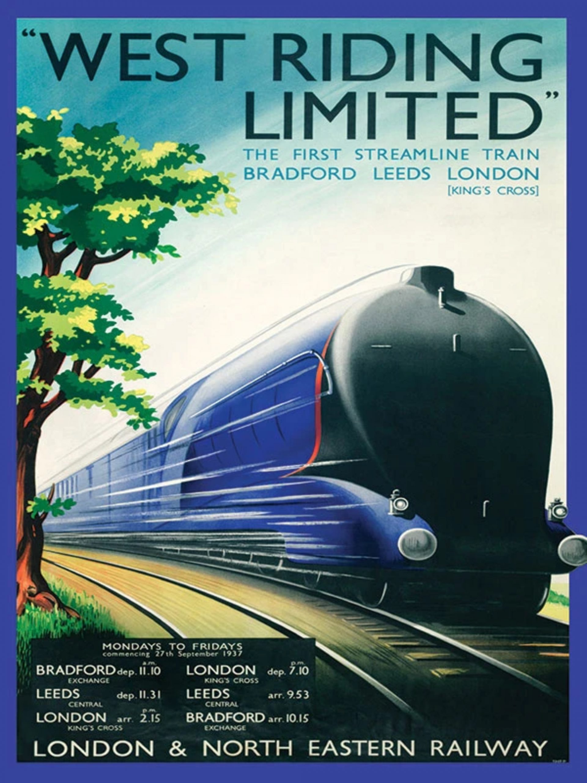 The West Riding Limited LNER - Metal Advertising Wall Sign, four sizes.