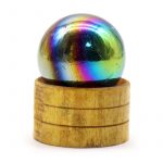 Gemstone Sphere 40mm - Amethyst Aura with Stand