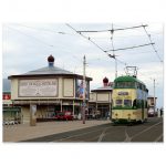 Vintage Blackpool tram At The North Pier Fine Art Poster 45x60 cm / 18x24″