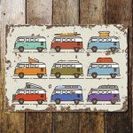 Camper Van Collection- Metal Advertising Wall Sign, four sizes.