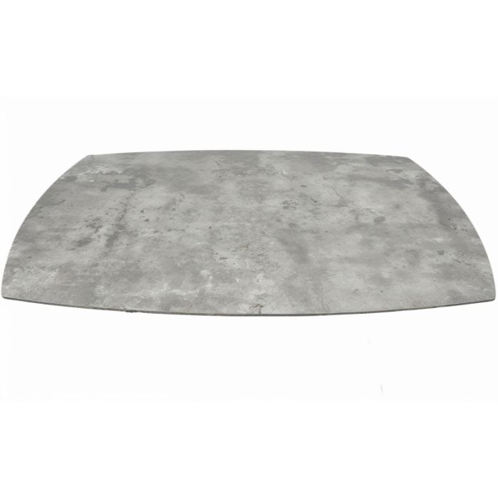Quality Ceniza Grey Stone Effect 140cm Dining Table With Black Legs - Image 3