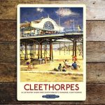 Cleethorpes Pier & Beach British Rail- Metal Advertising Wall Sign, four sizes.