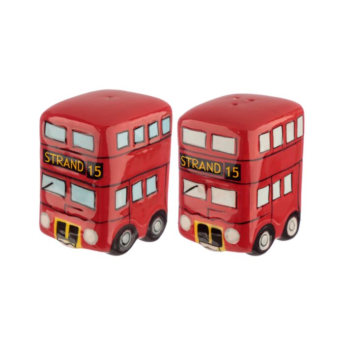 Ceramic Salt & Pepper Set - London Icons Routemaster Bus, gift boxed.
