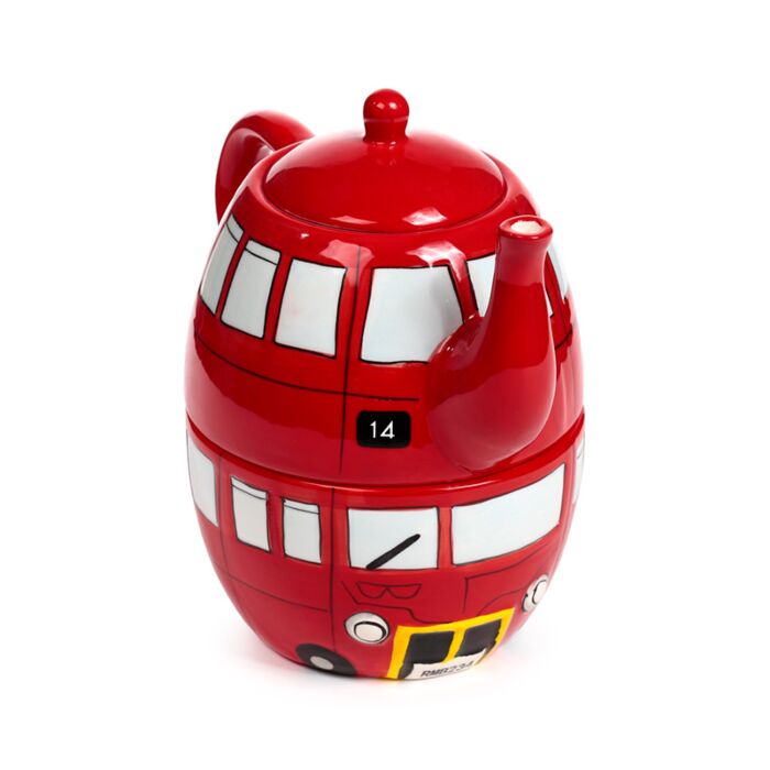 Fun Novelty Routemaster Red Bus Teapot and Cup Set for 1