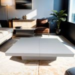 Frias High Gloss White Modern Coffee Table With Storage