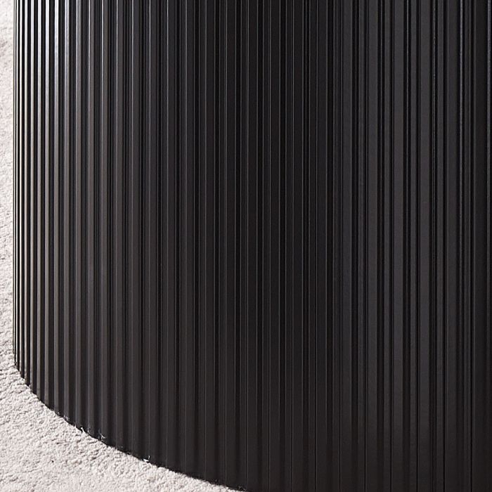 Sombra Round Wood Grain Effect Black Coffee Table - Image 3