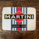 Martini Racing Team- Metal Advertising Wall Sign, four sizes.