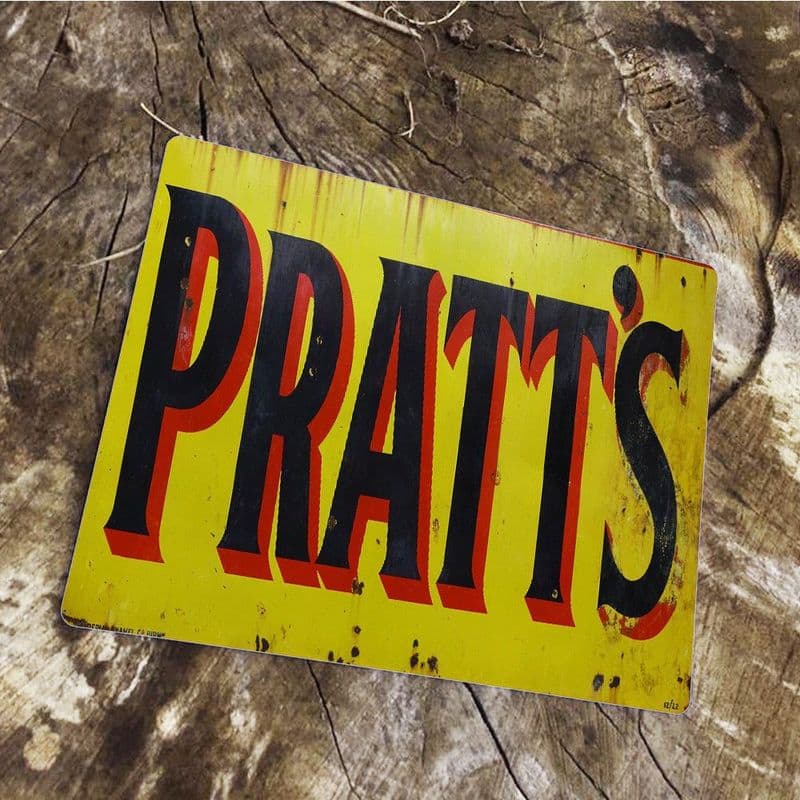Pratt's motor spirit - Metal Advertising Wall Sign, four sizes.