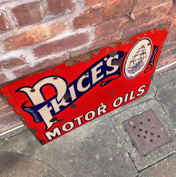 Price Motor Oil - Metal Advertising Wall Sign, four sizes.