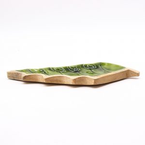 bG9jYWw6Ly9tZWRpYS85Si9KQy82MFIzMEMxSjYwV0tKQzlKL2JjZTJjMDc2LmpwZw.jpg Lost in the Forrest -  Enamel Leaf Wooden Bowl - 33x17cm