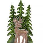 Lost in the Forrest -  Stag in the Forrest 3D Wooden Decoration - 25x15cm