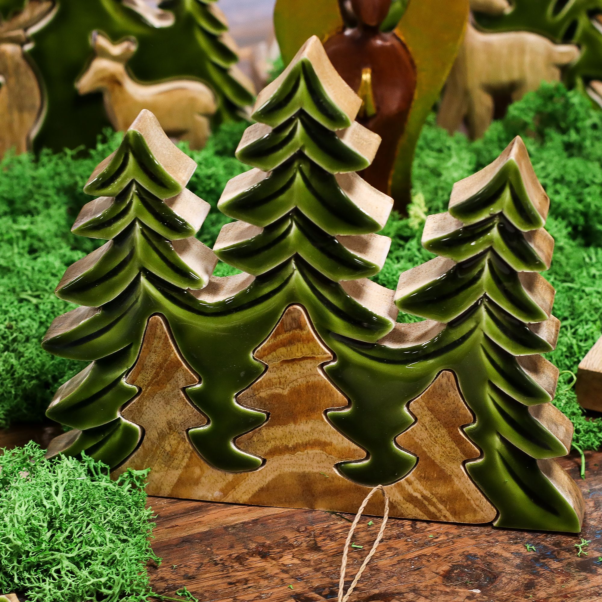 Lost in the Forrest - Three Trees 3D Wooden Decoration - 20x23cm - Image 6