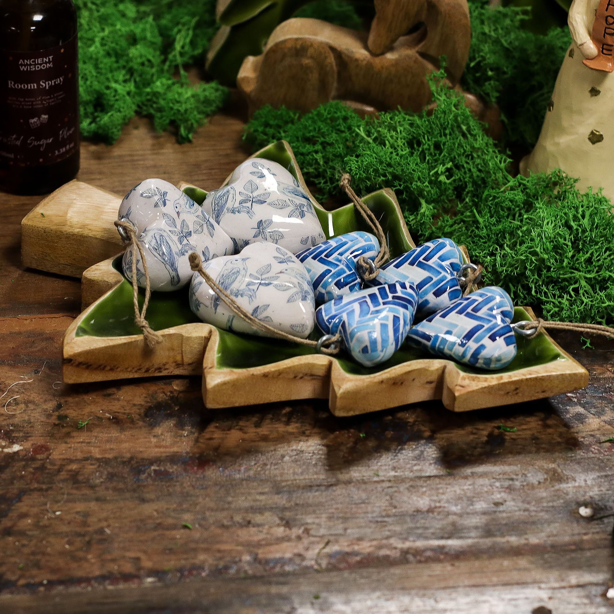 Lost in the Forrest -  Enamel Tree Wooden Bowl - 25x19cm - Image 7