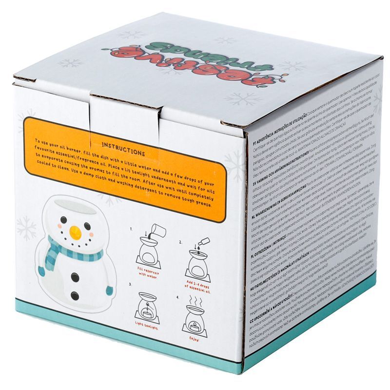 Snowman Shaped Christmas Ceramic Oil Burner - Image 5