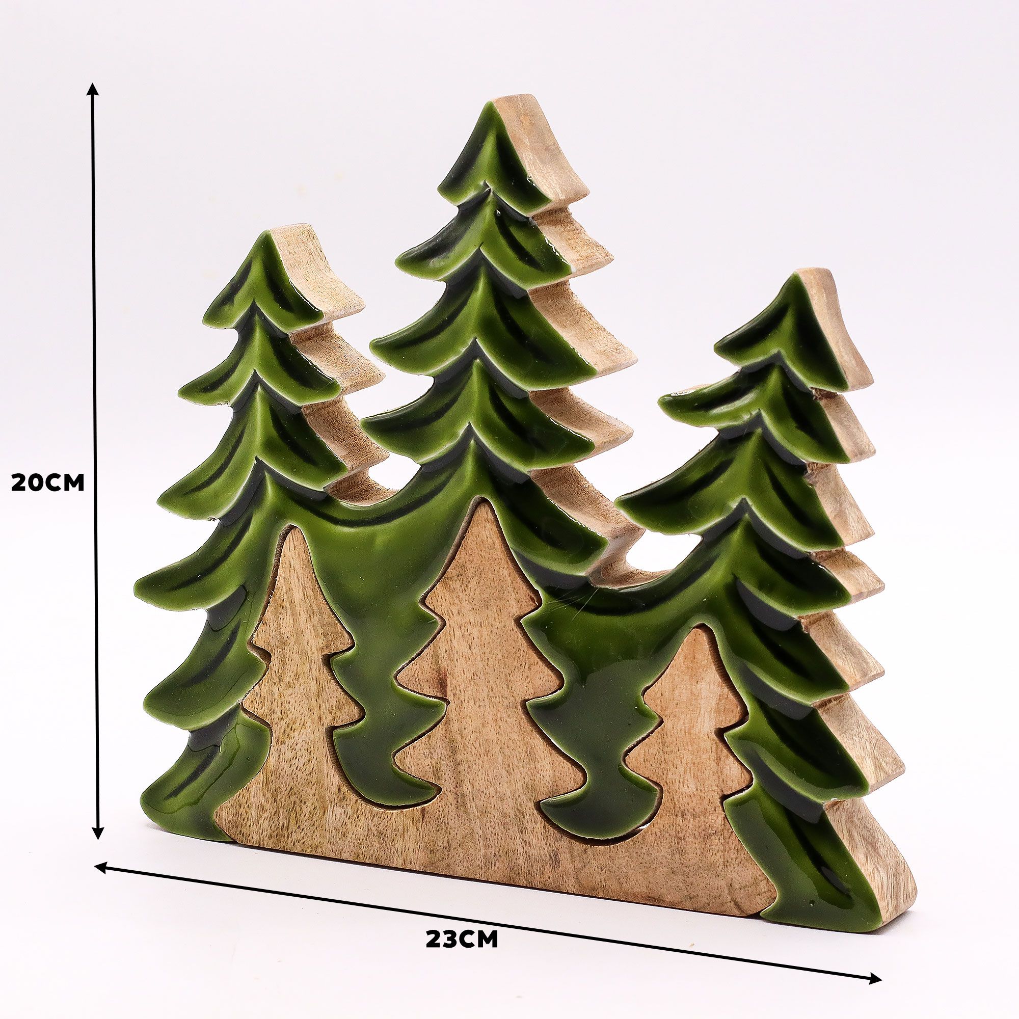 Lost in the Forrest - Three Trees 3D Wooden Decoration - 20x23cm - Image 7