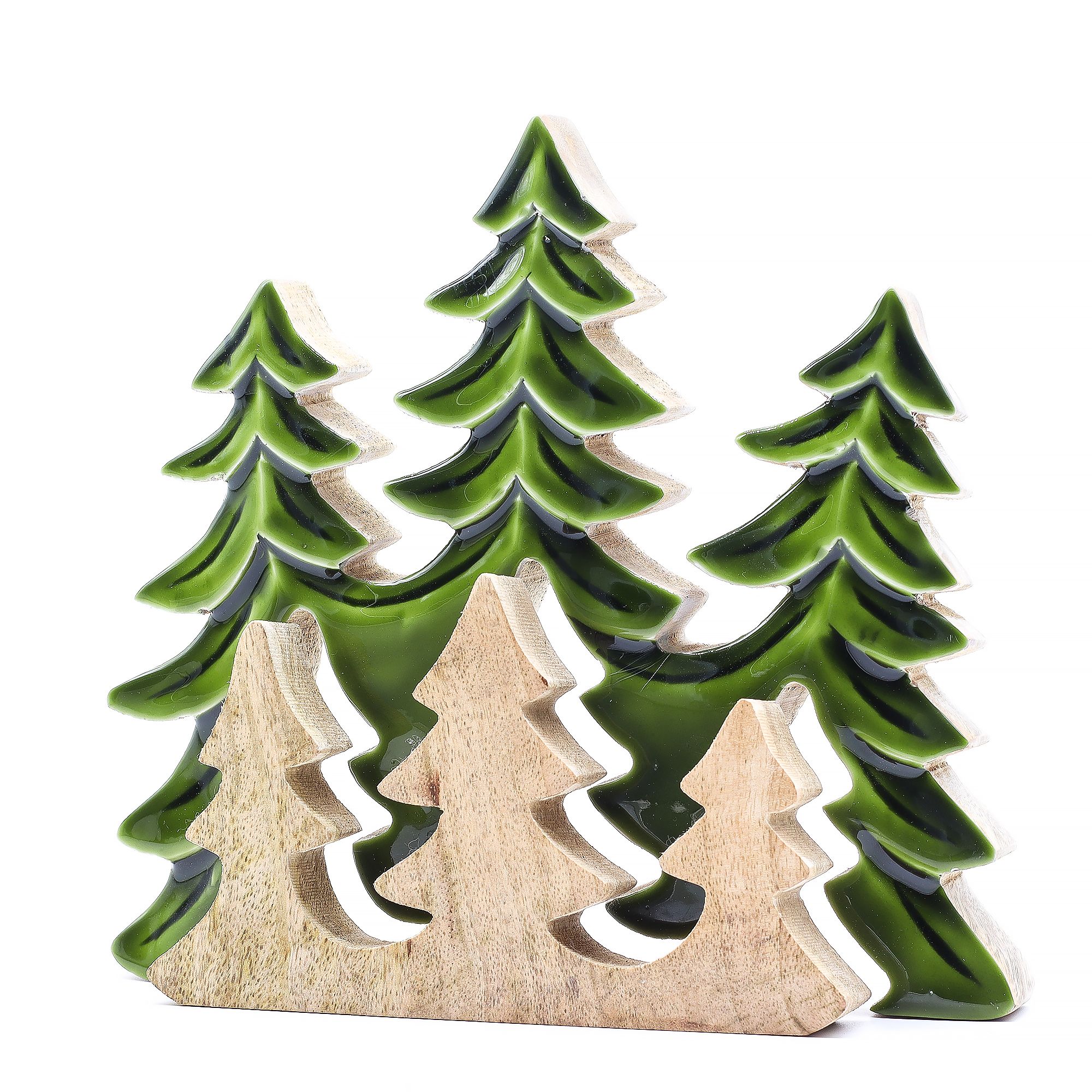Lost in the Forrest - Three Trees 3D Wooden Decoration - 20x23cm - Image 2