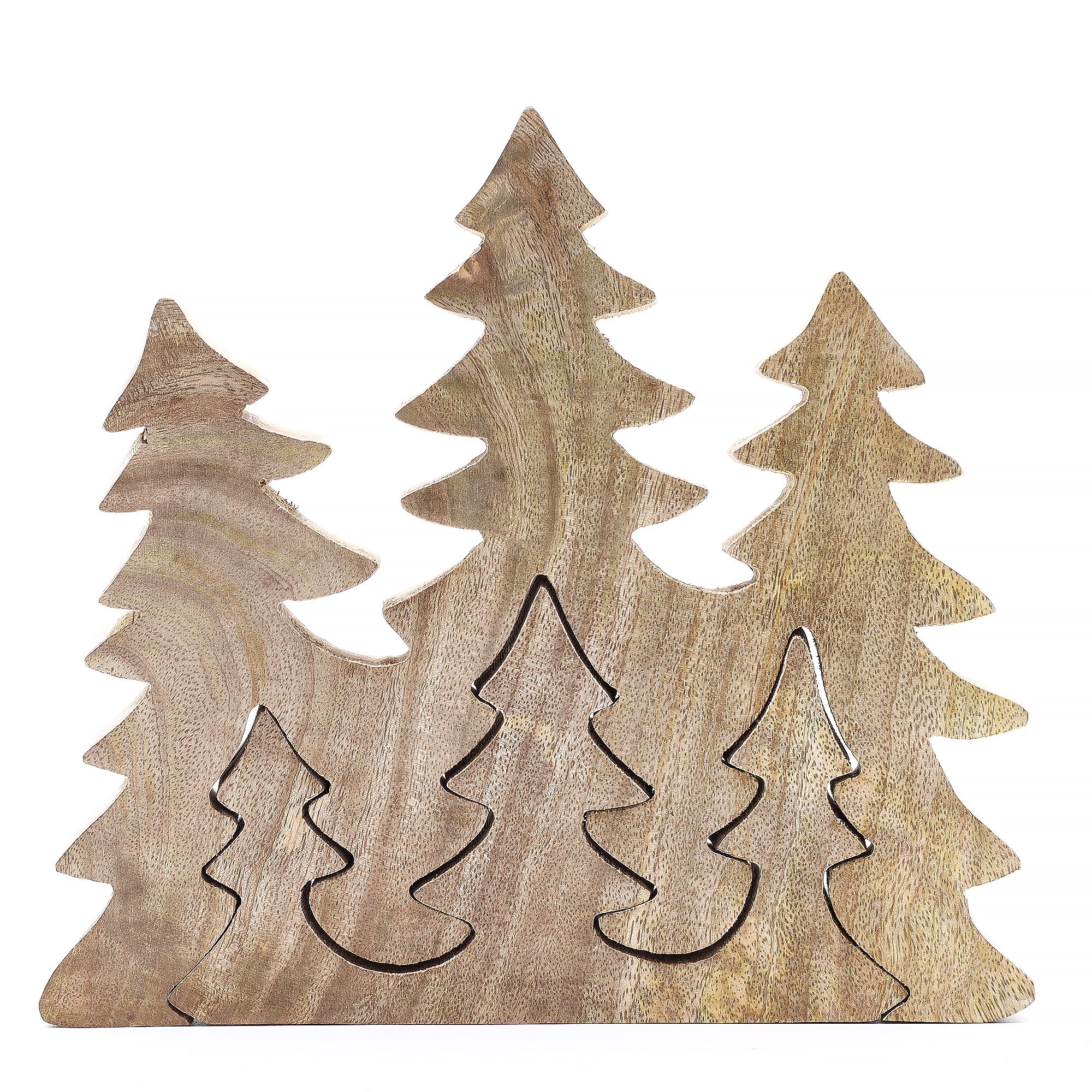 Lost in the Forrest - Three Trees 3D Wooden Decoration - 20x23cm - Image 3