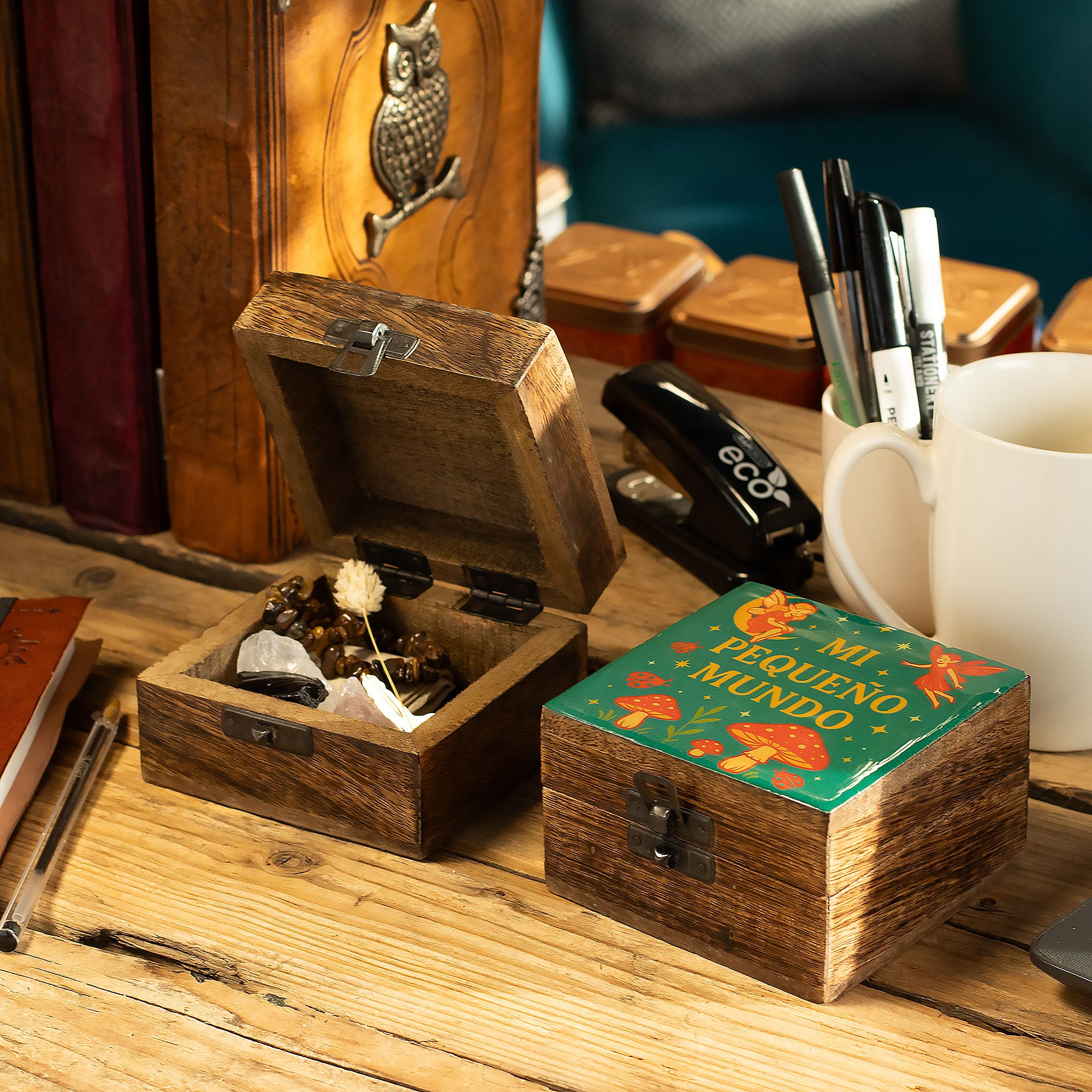 Small Enamelled Box - Mi Pequeno Mundo - Image 5