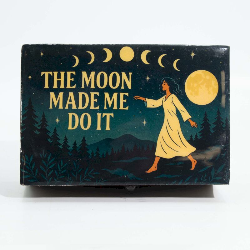 Medium Enamelled Box - The Moon Made me Do It